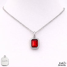 Load image into Gallery viewer, Stainless Steel 316L Silver Waterproof Birthstone Pendant with Necklace