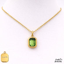 Load image into Gallery viewer, Yellow Gold Plated Stainless Steel 316L Waterproof Birthstone Pendant with Necklace