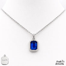 Load image into Gallery viewer, Stainless Steel 316L Silver Waterproof Birthstone Pendant with Necklace