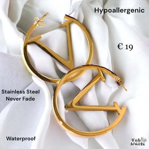 Stainless Steel Hypoallergenic Hoop Earrings
