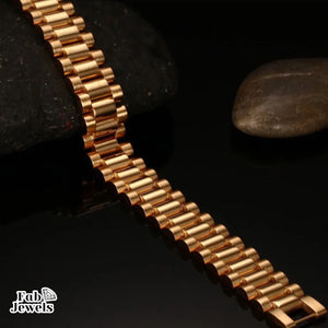 High Quality 18ct Gold Finish on Stainless Steel Mens Bracelet