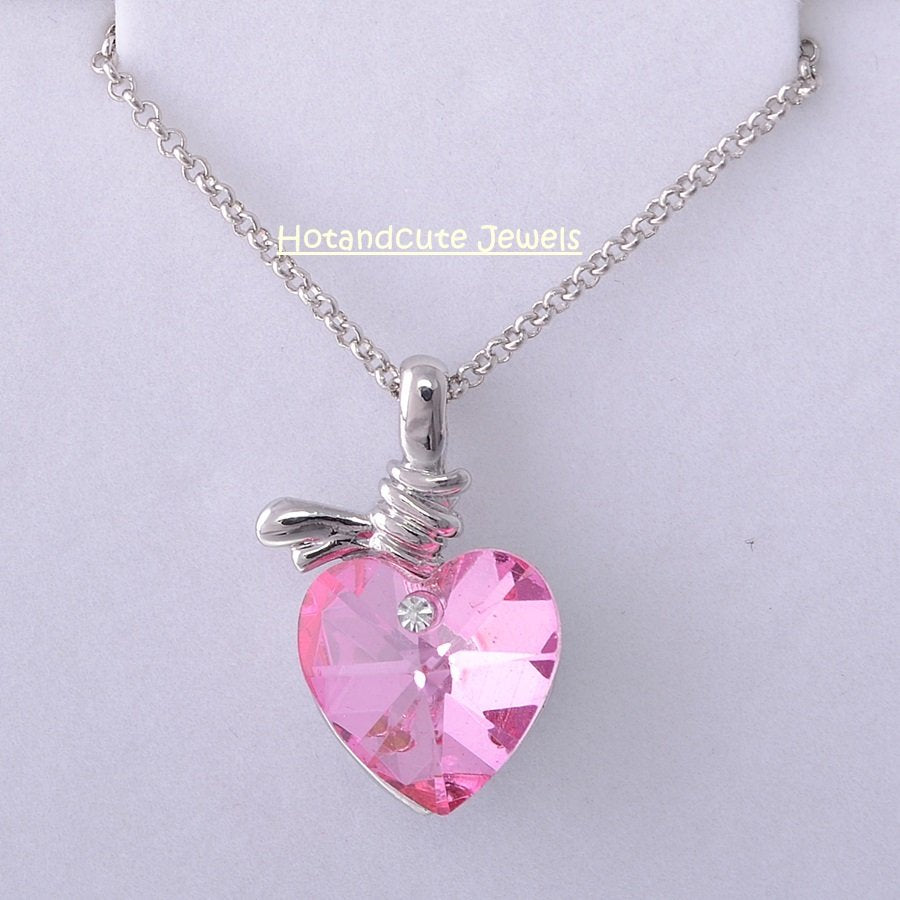 Swarovski necklace - Pink Quartz