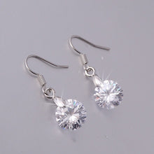 Load image into Gallery viewer, Sparkling Swarovski Crystals Platinum Plated Earrings
