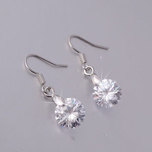 Sparkling Swarovski Crystals Platinum Plated Earrings