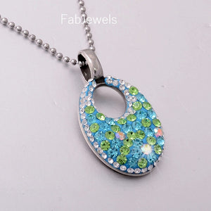 High Quality Stainless Steel 316L Pendant with Swarovski Crystals