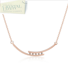 Load image into Gallery viewer, 18ct White Gold Plated / Rose Gold Plated Necklace with Swarovski Crystals