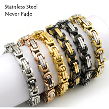 Load image into Gallery viewer, Stainless Steel 316 LBali Chain Bracelet Silver Gold Rose Gold Plated Black