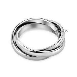 Stylish Stainless Steel 316L 3 Band Russian Ring Never Fade