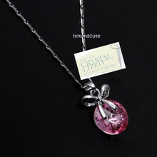Load image into Gallery viewer, 18ct Gold Plated Chain with Pink Swarovski Crystal Pendant