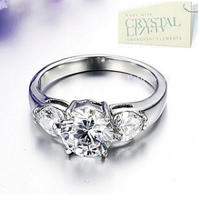 Load image into Gallery viewer, Stainless Steel 316L Ring with Swarovski Crystals Never Fade