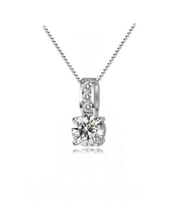 Load image into Gallery viewer, White Gold Plated Set with Swarovski Crystals Necklace Pendant Earrings