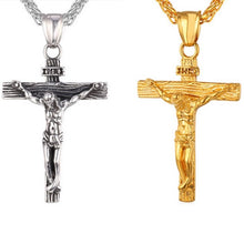 Load image into Gallery viewer, Stainless Steel 316L Crucifix Cross Pendant and Necklace