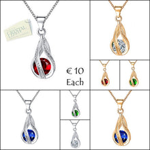 Load image into Gallery viewer, Swarovski Crystal Drop Pendant with Necklace