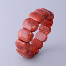 Load image into Gallery viewer, Red Coral Gemstones Bracelet