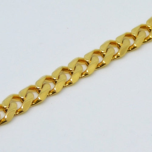 Chunky Solid Stainless Steel 316L Gold Plated Curb Chain Bracelet