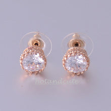 Load image into Gallery viewer, High Quality 18k Rose Gold Plated Earrings with Brilliant Swarovski Crystals