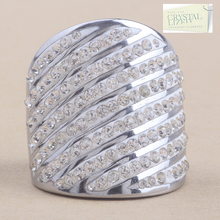 Load image into Gallery viewer, High Quality Stylish Stainless Steel 316L RING with Sparkling Swarovski Crystals