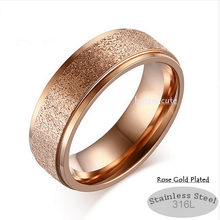 Load image into Gallery viewer, Stunning Stainless Steel Rose Gold Plated Frosted Ring