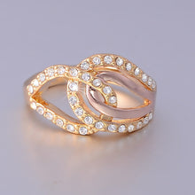 Load image into Gallery viewer, Yellow Gold Plated RING with Swarovski Crystals