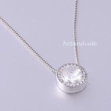 Load image into Gallery viewer, White Gold Plated Necklace with Swarovski Crystals Pendant