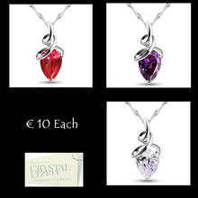 Load image into Gallery viewer, White Gold Plated Swarovski Crystal Drop Pendant with Necklace