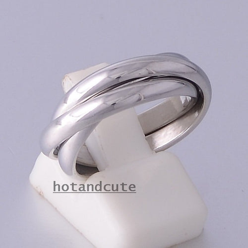 Stylish Stainless Steel 316L 3 Band Russian Ring Never Fade