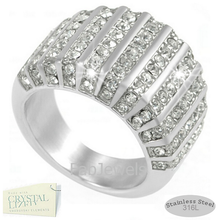 Load image into Gallery viewer, Top Quality Stylish Stainless Steel 316L Ring with Swarovski Crystals