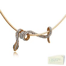 Load image into Gallery viewer, 18ct Rose Gold Plated White Gold Plated Snake Necklace Chocker