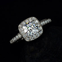 Load image into Gallery viewer, High Quality 18ct WhiteGold Plated Ring with Brilliant Swarovski Crystals