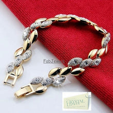 Load image into Gallery viewer, 18k Yellow Gold Plated Bracelet with Swarovski Crystals