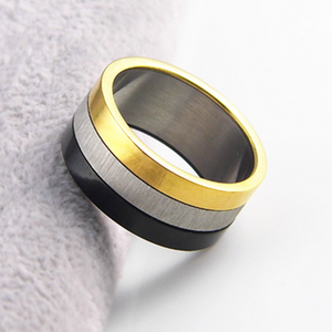 Gorgeous Stainless Steel 316L Unisex 3 Colour Ring