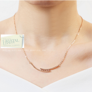 18ct White Gold Plated / Rose Gold Plated Necklace with Swarovski Crystals
