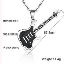Load image into Gallery viewer, Stainless Steel Guitar Pendant with Necklace