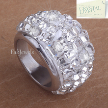Load image into Gallery viewer, High Quality Stainless Steel 316L Ring with Swarovski Crystals