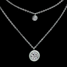 Load image into Gallery viewer, High Quality Stainless Steel 316L Multi Layer Necklace with Swarovski Crystals