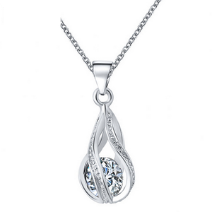 Swarovski Crystal Drop Pendant with Necklace