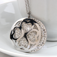 Load image into Gallery viewer, 316L Stainless Steel Swarovski Crystals Long Sweater Heart Necklace
