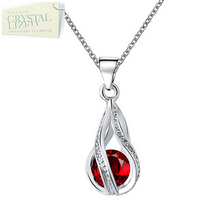 Load image into Gallery viewer, Swarovski Crystal Drop Pendant with Necklace