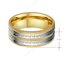 Load image into Gallery viewer, Stainless Steel and Gold Plated Solid Ring