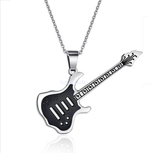 Load image into Gallery viewer, Stainless Steel Guitar Pendant with Necklace