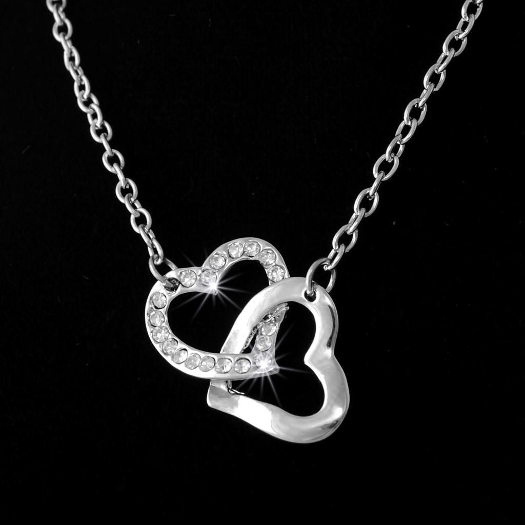 18K Rose Gold Filled Double Heart Pendant Necklace With Swarovski Crystal  Auction (0007-2536182) | Grays Australia