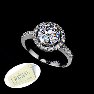 High Quality White Gold Plated Ring with Brilliant Swarovski Crystals