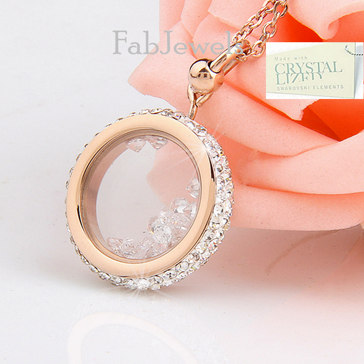 Stainless Steel 316L Rose Gold Plated Necklace with Moving