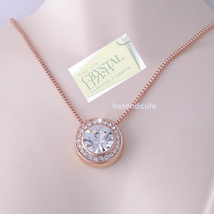 Rose Gold Plated Necklace with Swarovski Crystals Pendant