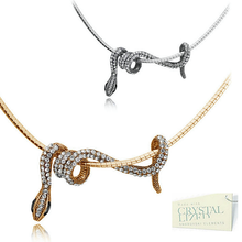 Load image into Gallery viewer, 18ct Rose Gold Plated White Gold Plated Snake Necklace Chocker