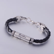 Load image into Gallery viewer, Trendy Leather and Stainless Steel Men&#39;s Bracelet