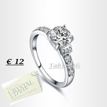 Load image into Gallery viewer, High Quality 18ct White Gold Plated Ring with Brilliant Swarovski Crystals