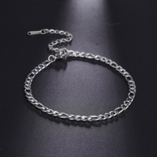 Load image into Gallery viewer, Stainless Steel 316L Figaro Chain Anklet Yellow Gold / Silver