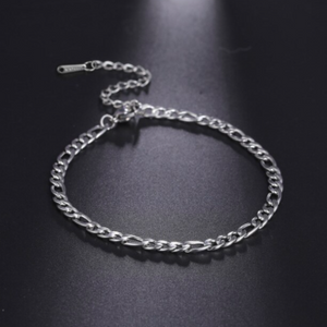 Stainless Steel 316L Figaro Chain Anklet Yellow Gold / Silver