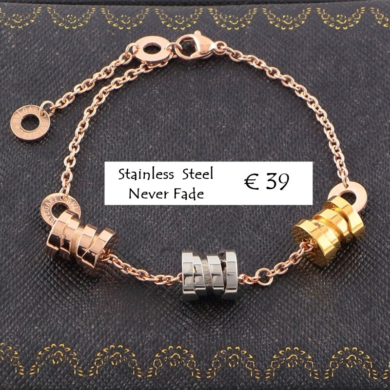 Stainless Steel 316L 3 Tone High Quality Bracelet